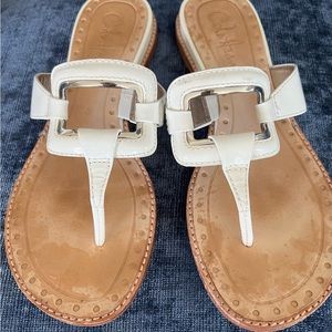 Cole Haan Thong White Patent sandal